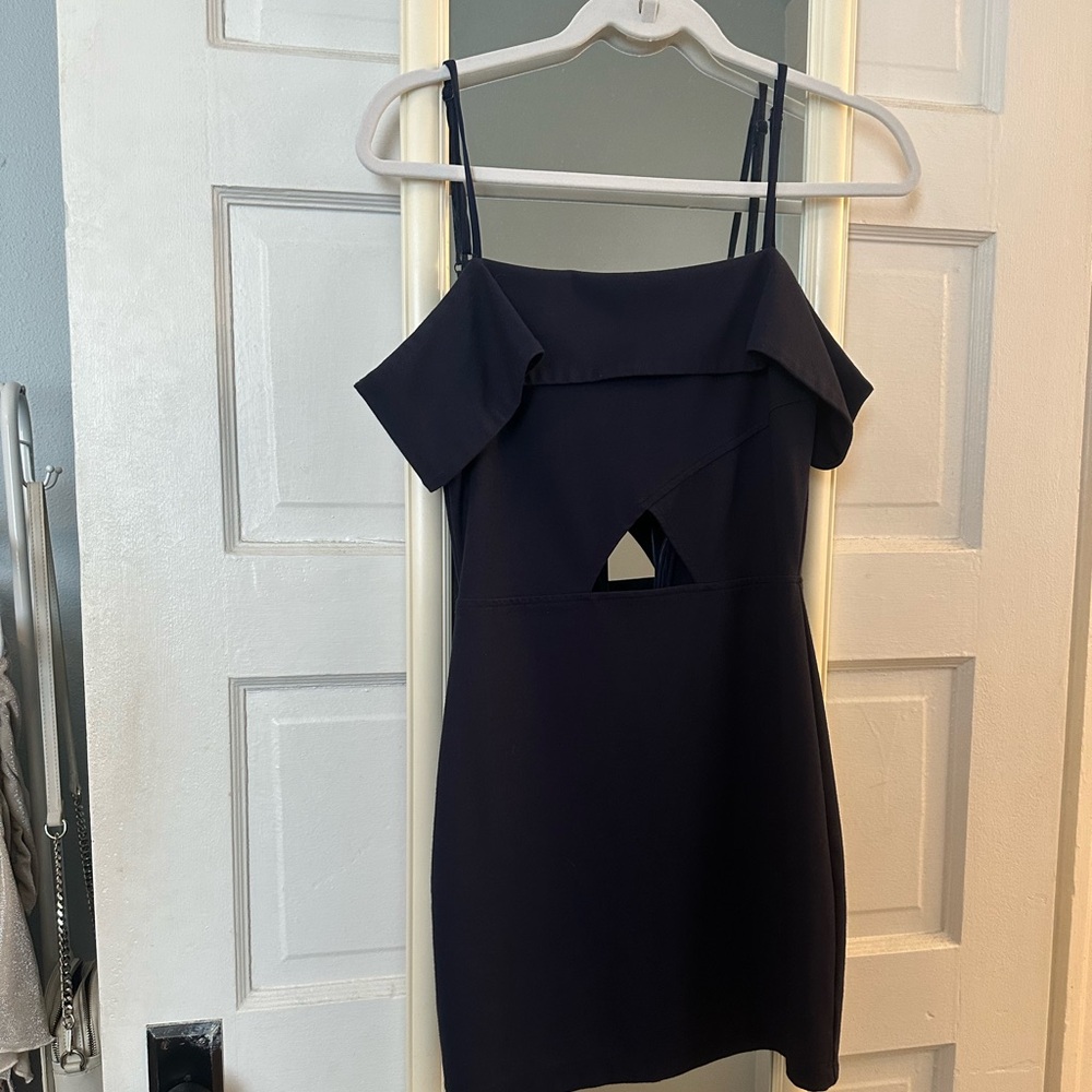 Sugar Lips navy blue mini with cutout
